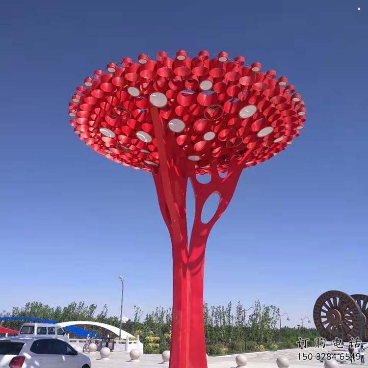 大型樹干雕塑公司，花園小品，不銹鋼樹干雕塑常用