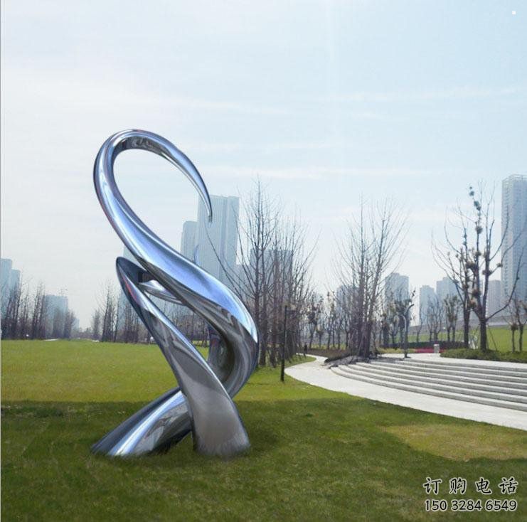 樹(shù)芽雕塑點(diǎn)擊，圓雕體系，抽象不銹鋼樹(shù)芽雕塑廠家