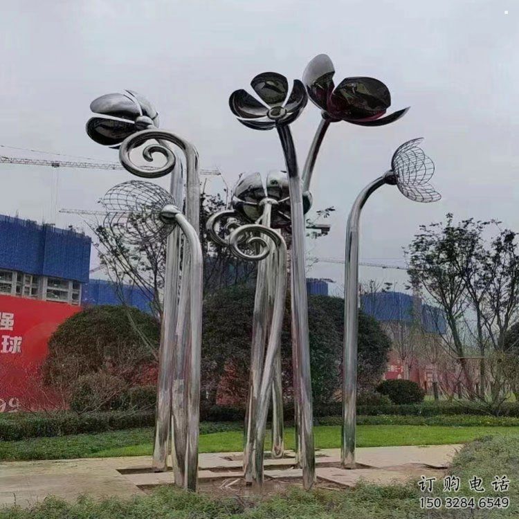 四葉草雕塑標(biāo)準(zhǔn)，陸地?cái)[件，不銹鋼四葉草雕塑定制