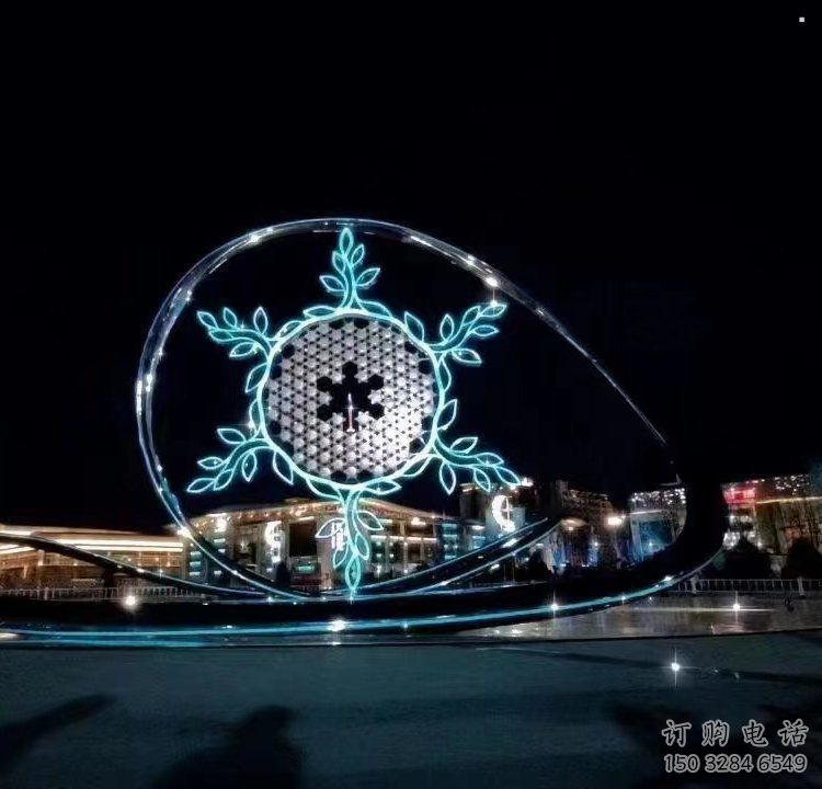 雪花雕塑廠家，燈光雕塑，不銹鋼雪花雕塑優(yōu)選