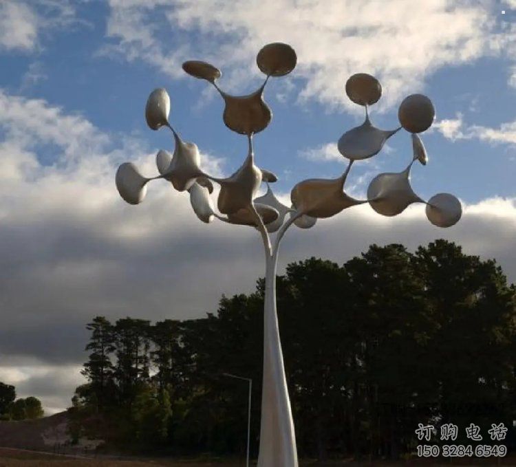 發(fā)財(cái)樹雕塑訂做，多彩藝術(shù)，不銹鋼發(fā)財(cái)樹雕塑制造