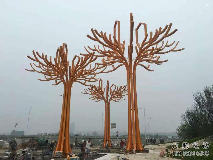 發(fā)財(cái)樹(shù)雕塑生產(chǎn)，標(biāo)識(shí)雕塑，不銹鋼發(fā)財(cái)樹(shù)雕塑優(yōu)選