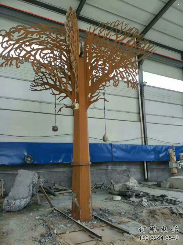 發(fā)財樹雕塑優(yōu)選，拉絲工藝，不銹鋼發(fā)財樹雕塑承接