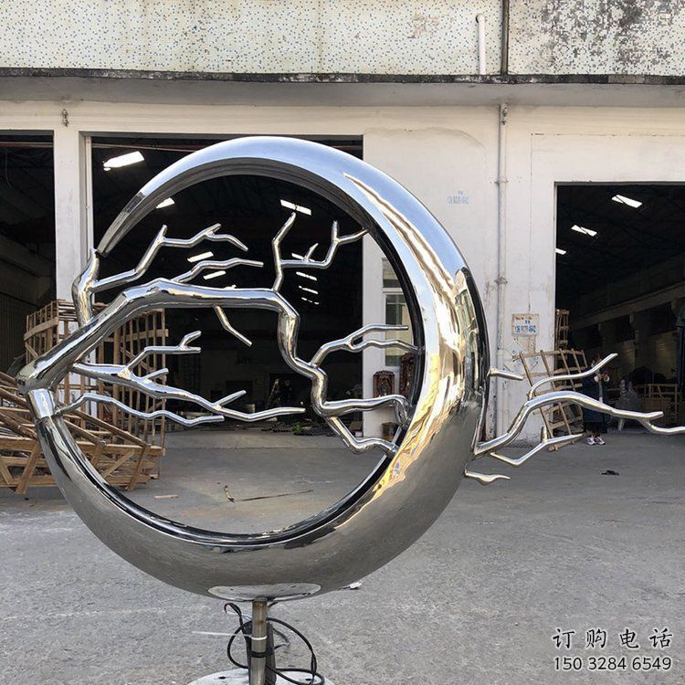 圓環(huán)樹雕塑供應(yīng)，景觀雕塑，不銹鋼圓環(huán)樹雕塑廠家