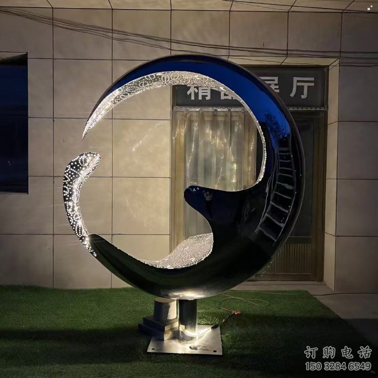 小區(qū)水滴雕塑，拉絲景觀雕塑，抽象效果