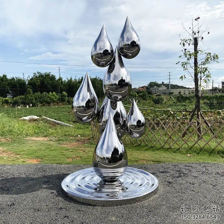淚滴雕塑常用，景觀概念，不銹鋼淚滴雕塑展品
