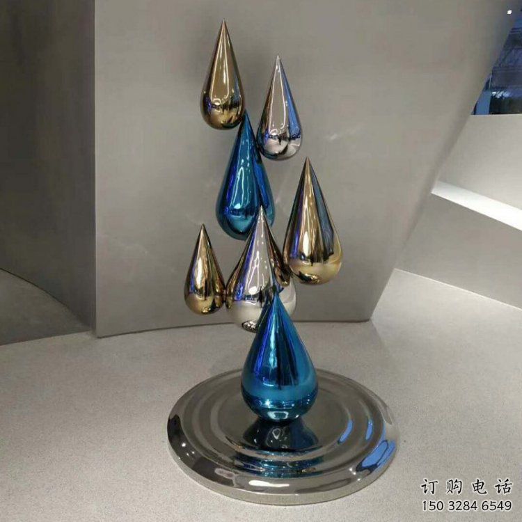 淚滴雕塑展品，小區(qū)雕塑，不銹鋼淚滴雕塑精選