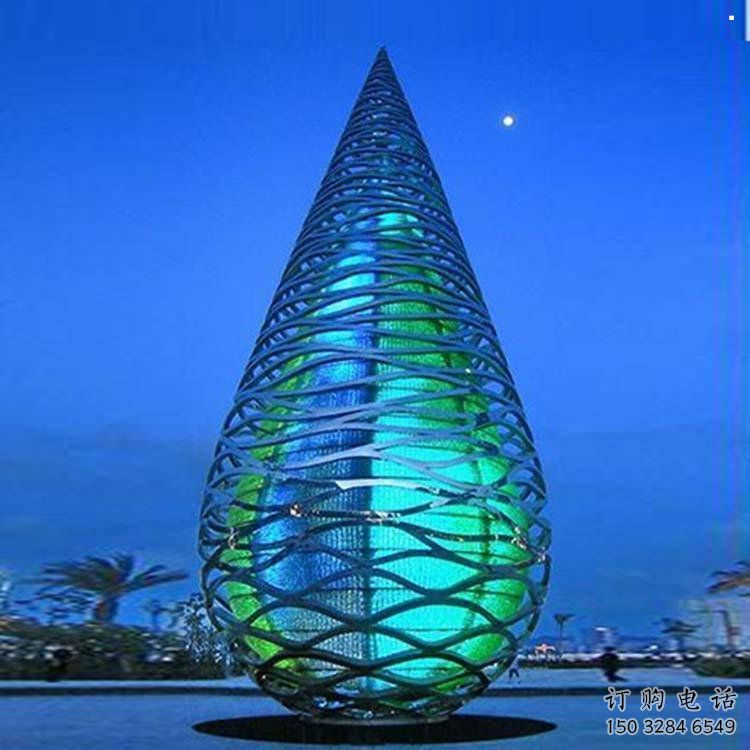 水滴雕塑訂做，城市裝飾，庭院鏤空水滴雕塑展品