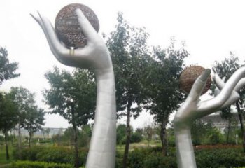 雙手雕塑精選，陸地擺件，各類不銹鋼雙手雕塑廠家