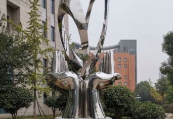 雙手雕塑指用，小區(qū)雕塑，廣場不銹鋼雙手雕塑制作
