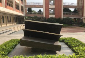 大型疊書雕塑常用，戶外擺放，疊書銅雕塑廠家