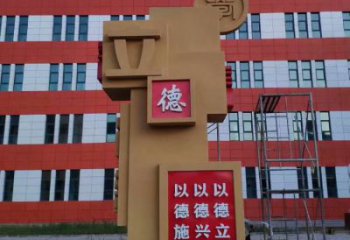 標(biāo)識(shí)竹簡雕塑