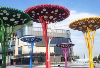 遮陽樹雕塑常用，公園小品，不銹鋼遮陽樹雕塑生產(chǎn)商