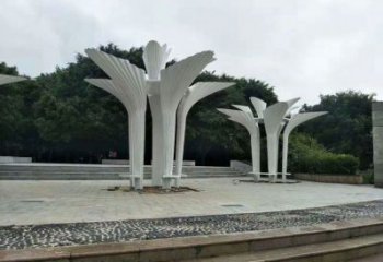 遮陽(yáng)樹(shù)雕塑展品，室外軟裝，不銹鋼遮陽(yáng)樹(shù)雕塑訂做