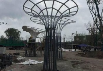 遮陽(yáng)樹(shù)雕塑制造，鏤空雕塑，不銹鋼遮陽(yáng)樹(shù)雕塑廠家