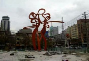 鏤空樹(shù)雕塑，彩鋼制作，烤漆鏤空樹(shù)雕塑生產(chǎn)廠家