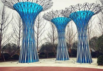 鏤空樹雕塑工廠選用，街道標(biāo)識(shí)，烤漆鏤空樹雕塑制作