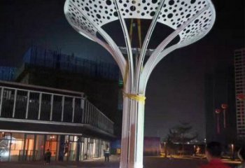 傘樹(shù)雕塑定價(jià)，景觀雕塑，園林鏤空傘樹(shù)雕塑廠家