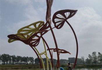 芭蕉葉雕塑常用，景觀概念，不銹鋼芭蕉葉雕塑生產(chǎn)