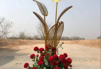 芭蕉葉雕塑定價(jià)，拉絲工藝，不銹鋼芭蕉葉雕塑制作