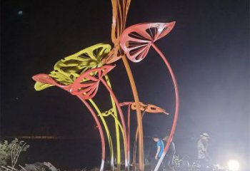 芭蕉葉雕塑精選，露天雕塑，不銹鋼芭蕉葉雕塑制作廠家