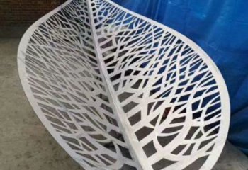 樹(shù)葉雕塑定做，標(biāo)識(shí)雕塑，鏤空樹(shù)葉雕塑選定