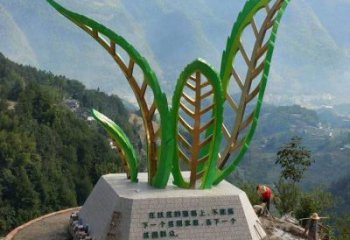 金屬樹葉雕塑制作，鍛造工藝，烤漆樹葉雕塑廠家選用