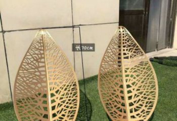 鏤空樹葉雕塑指用，小區(qū)雕塑，廣場鐵藝樹葉雕塑制作