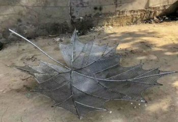 樹葉雕塑生產(chǎn)商，彩鋼制作，大型鐵藝樹葉雕塑定做