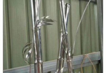 竹葉雕塑訂做，歐式風格，不銹鋼竹葉雕塑選定