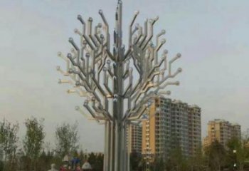 風(fēng)鈴樹雕塑定制，小區(qū)擺件，不銹鋼風(fēng)鈴樹雕塑服務(wù)商