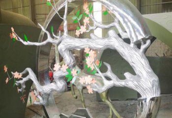 梅花樹(shù)雕塑提供，街頭雕塑，不銹鋼梅花樹(shù)雕塑優(yōu)價(jià)