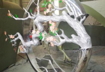 梅花樹雕塑選定，美陳雕塑，不銹鋼梅花樹雕塑工廠