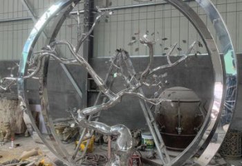梅花樹雕塑預(yù)定，鍛造工藝，不銹鋼梅花樹雕塑指用