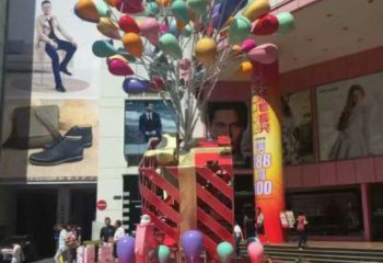 氣球樹雕塑廠家，圓雕體系，玻璃鋼氣球樹雕塑選定