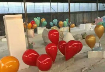 氣球樹雕塑加工，花園小品，制造玻璃鋼氣球樹雕塑廠家