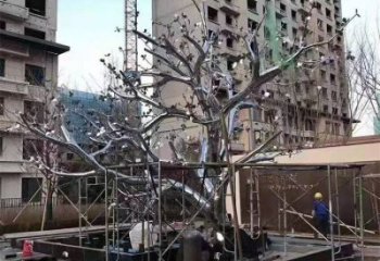 楓樹雕塑精選，室外雕塑，不銹鋼楓樹雕塑預(yù)定