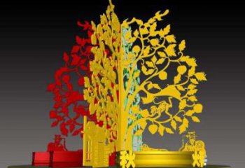 樹干雕塑訂做，小區(qū)雕塑，不銹鋼樹干雕塑廠