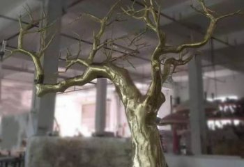 松樹(shù)雕塑定制，街頭雕塑，不銹鋼松樹(shù)雕塑制作