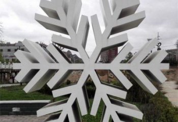 廣場(chǎng)雪花雕塑