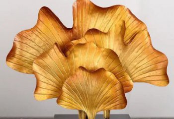 銀杏葉雕塑標(biāo)準(zhǔn)，烤漆工藝，不銹鋼銀杏葉雕塑精品