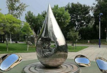 水滴雕塑供應(yīng)，校園雕塑，不銹鋼水滴雕塑廠家供求