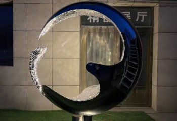 小區(qū)水滴雕塑，拉絲景觀雕塑，抽象效果