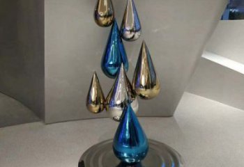淚滴雕塑展品，小區(qū)雕塑，不銹鋼淚滴雕塑精選
