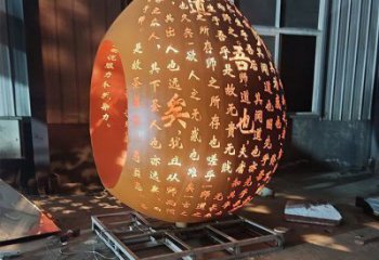 水滴雕塑工廠選用，街道標(biāo)識(shí)，鏤空水滴雕塑批發(fā)