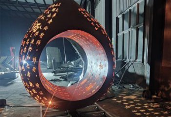 水滴雕塑定做，城區(qū)小品，鏤空水滴雕塑定價(jià)
