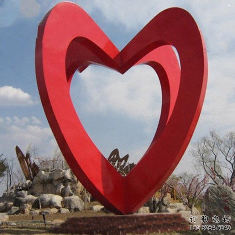 廣場(chǎng)桃心雕塑 廣場(chǎng)桃心雕塑