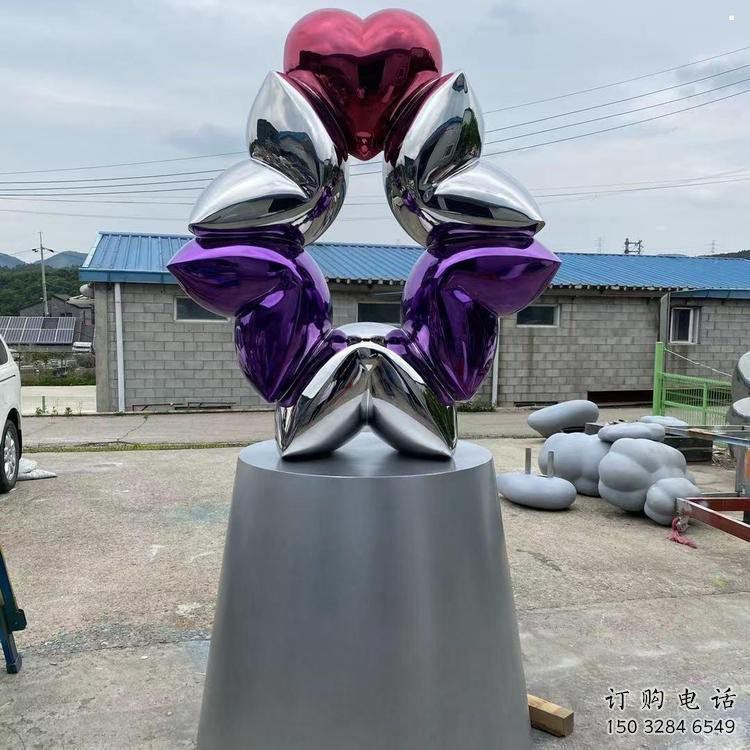 心心相印雕塑展品，公園小品，城市雕塑供需