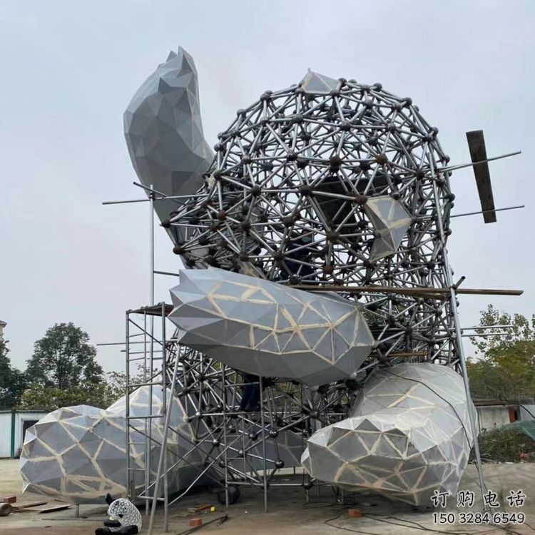 藝術(shù)熊貓雕塑觀賞型，街景小品，切面熊貓雕塑常用