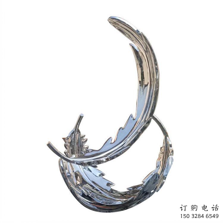 羽毛雕塑批發(fā)，拋光工藝，園林鏡面羽毛雕塑承接